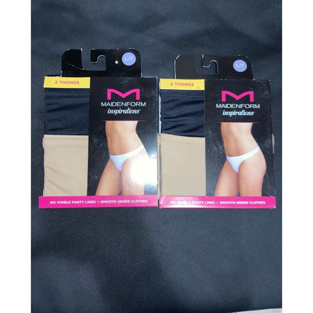 4 new pairs of women’s size large maidenform thongs